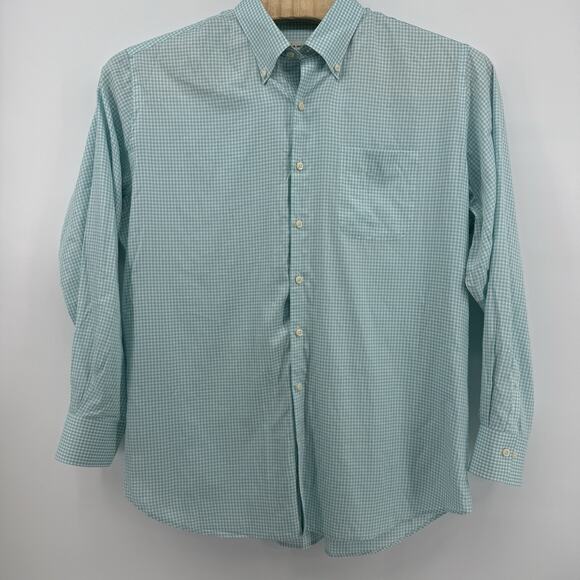 Peter Millar Men’s White Blue Check Crown Soft Button Down Shirt Silk Blend XL - Picture 1 of 14